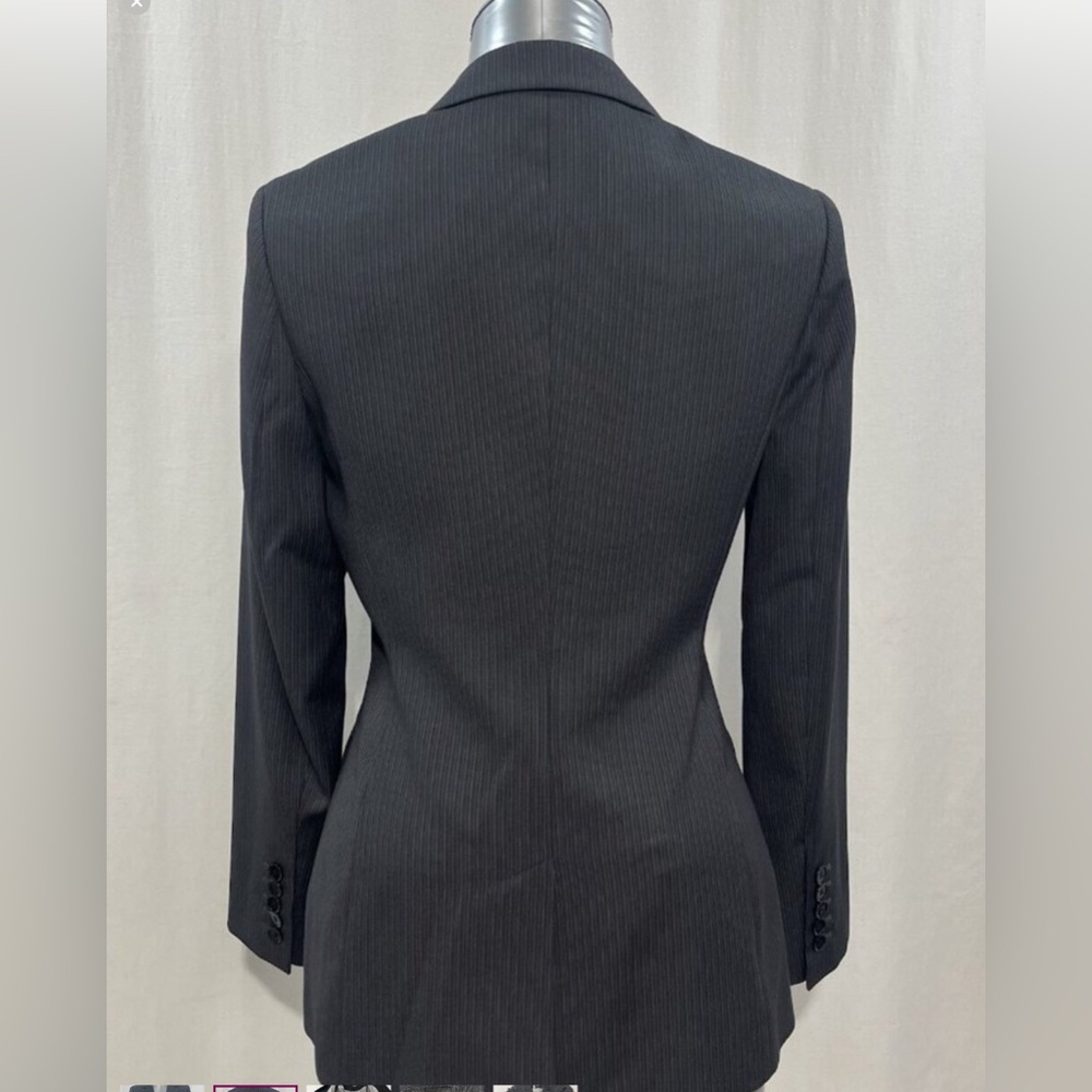 Esprit Black Pinstripe Tailored Blazer Jacket Office Professional woman’s size 6 - Picture 3 of 6